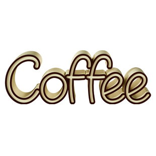 艺术摆件1030字母Coffee咖啡创意文艺装饰品摆件小众简约客厅桌面
