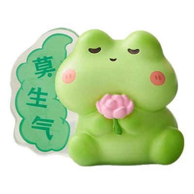 佛系青蛙工位解压发疯小摆件礼物