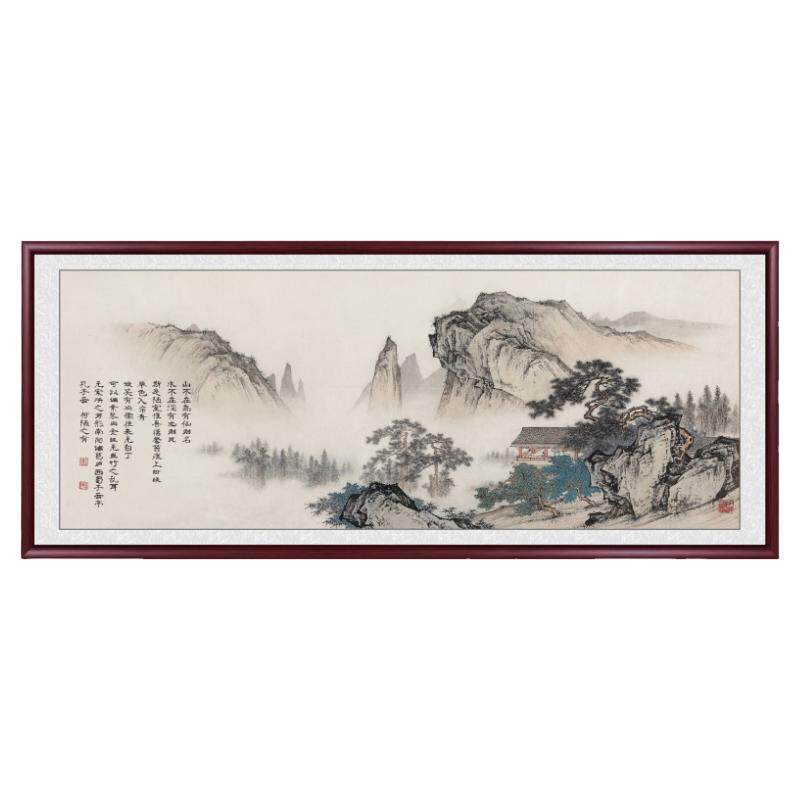 客厅装饰画山水画办公室名家手绘