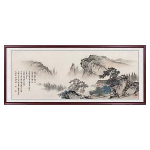 望云楼山水画客厅挂画沙发背景墙国画手绘真迹新中式办公室装饰画
