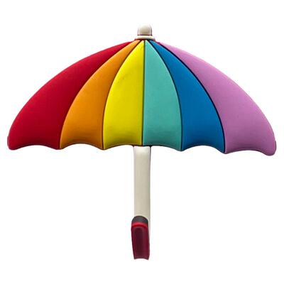 彩虹挂钩冰箱贴磁吸个性创意热气球雨伞厨房侧面收纳磁性贴吸铁石
