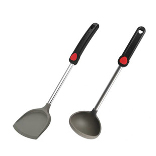 炊大皇硅胶铲耐高温护锅铲不粘锅专用铲榉木铲炒菜铲子硅胶勺汤勺