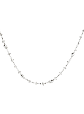 KNA珂娜「波光满天星 」爆闪百搭纯银镭射珠项链S925银锁骨链叠戴