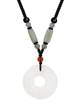 和田玉貔貅平安扣项链男女同款