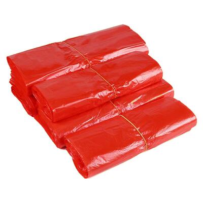塑料袋红色透明食品袋子手提
