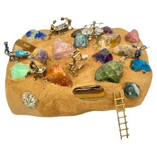 天然真水晶矿石标本挖掘diy手工寻宝石玩具考古盲盒儿童生日礼物