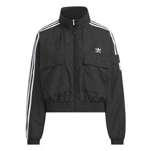 三条纹短款休闲夹克外套女装adidas阿迪达斯官方三叶草KG8512