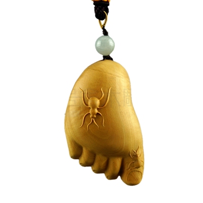 小叶黄杨木雕文玩手把件知足常乐