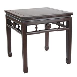 红木家具黑檀木铜钱小方台实木质方桌子仿古中式小饭桌靠墙桌