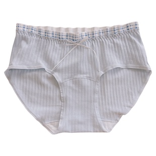 少女的篇章~甜美少女内裤新疆棉A类中腰纯棉蝴蝶结格子内裤