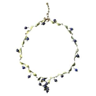 蓝莓小众设计森系冷淡锁骨链女气质轻奢复古华丽款婚礼晚礼服项链