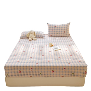 ins双层纱床笠单件2025新款非全棉纯棉宿舍单人床单套床垫保护罩3