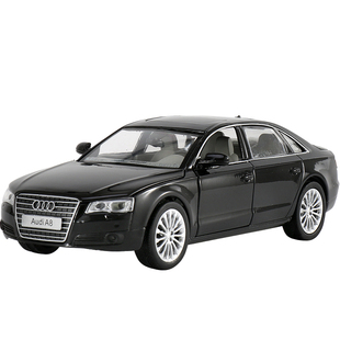 1:24大号奥迪A8轿车A6合金仿真汽车模型儿童礼物男孩玩具收藏摆件