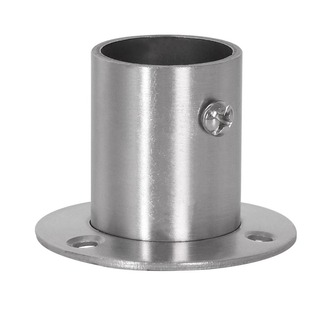 加厚加长不锈钢法兰座衣柜杆托座圆管座固定配件晾衣杆衣架支架座