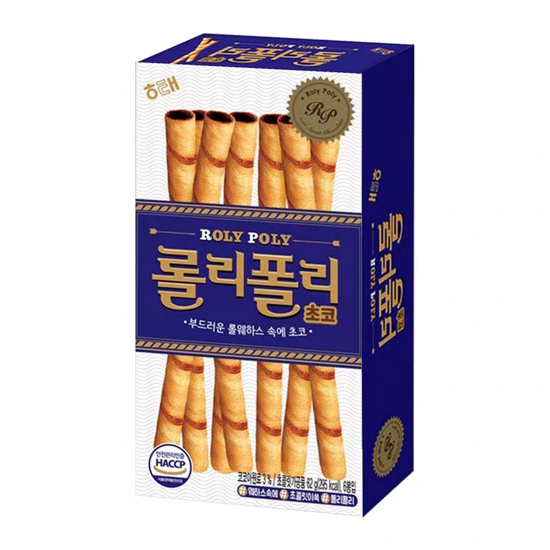 韩国进口蛋卷饼干夹心巧克力味