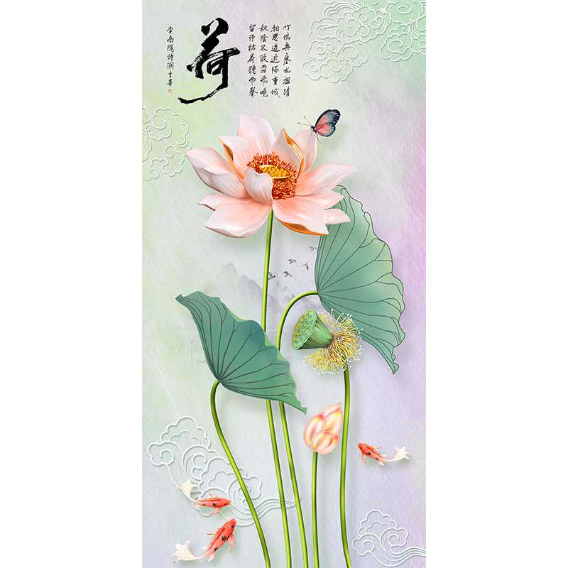 自粘过道墙贴画摇钱树装饰画贴纸