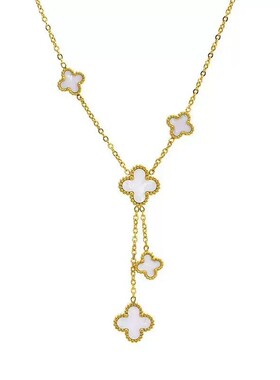 厂家直销新款气质双面四叶草项链