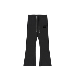 MGG '水'系列美式复古三条杠微喇卫裤休闲高街潮牌运动裤阔腿裤男