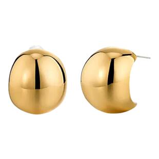 高级感宋慧乔同款耳环小众设计感金色耳钉女金球耳饰2024年新款潮