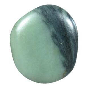 新疆和田玉籽料原石186克玉石天然随型原籽原料黑白分明青花把件C