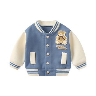 男童外套春装男宝宝棒球服上衣婴儿春天卫衣儿童休闲开衫外出衣服