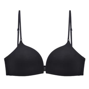 【适合AB杯】前扣聚拢显大美背内衣女性感法式绑带细肩带黑色文胸
