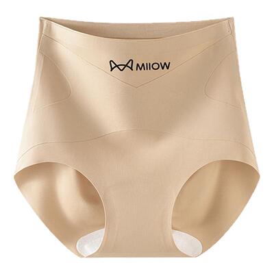 猫人冰丝高腰收腹粉底肤无痕内裤