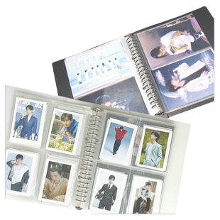 明信片收纳册ins追星无印活页A5四格卡册两格收纳2格6寸内页拍立得照片相册收集本爱豆良品专辑3寸小卡收藏夹