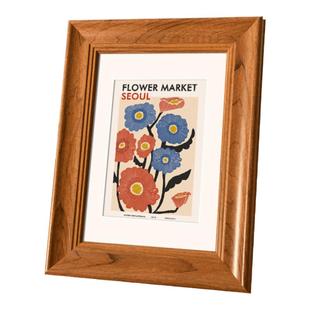 复古相框摆台六6七7八寸正方形画框装裱洗照片做成高级感外框挂墙