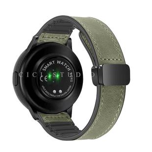 适用华为手表gt5pro表带疯马纹真皮WatchGT5磁吸扣gt6腕带男22mm