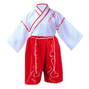 元旦儿童古装男裤SING汉服寄明月红昭愿COS演出服白色中国风短裙