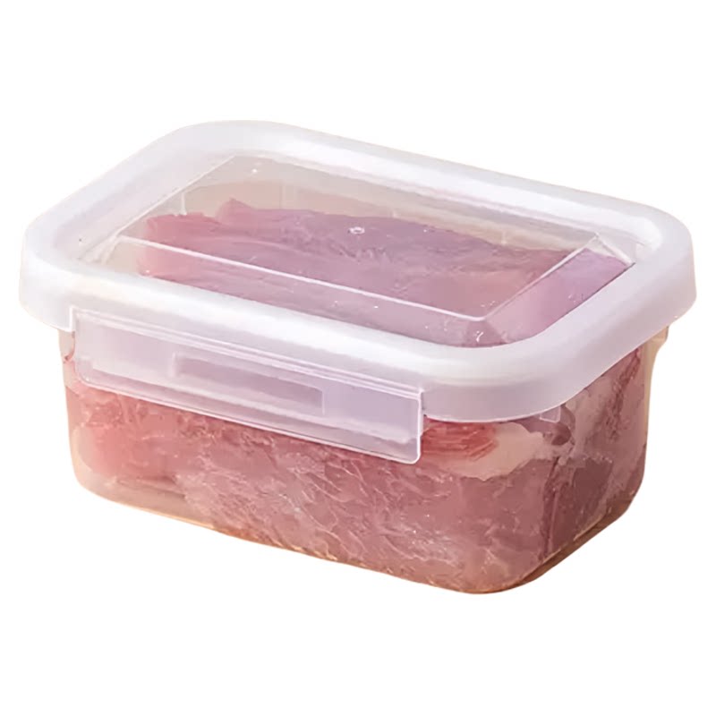 密封保鲜盒家用冰箱收纳盒大容量冻肉果蔬分装盒透明款食品级材质