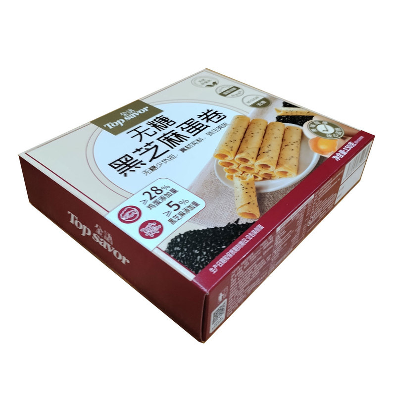 金语无糖黑芝麻蛋卷酥脆健康零食