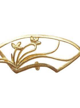 黄铜扇形兰花连接件手工DIY材料