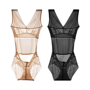 猫人连体塑身衣夏季超薄透气产后束腰收腹无痕大码塑形美体瘦身衣