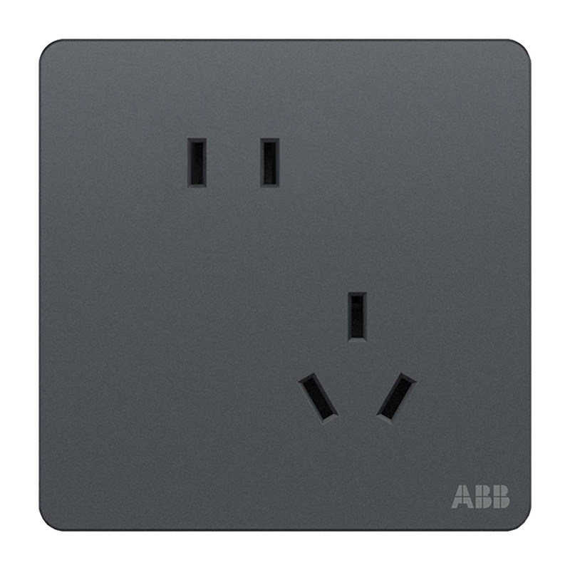新品隽致灰色开关插座ABB86型