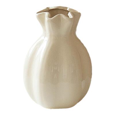 复古高级感陶瓷花瓶北欧奶油ins风客厅插花干花鲜花家用装饰摆件