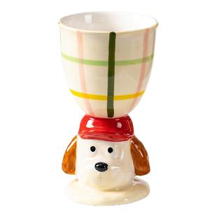 多巴胺小狗*可爱马克杯陶瓷高脚杯冰淇淋杯甜品杯高颜值女生礼物