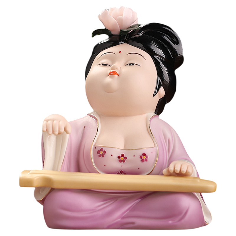 东方泥土琴棋书画唐朝仕女摆件