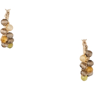 新年礼物agete/阿卡朵9K金镶水晶工艺耳饰