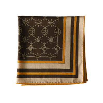 老钱风羊毛丝巾女2025新款羊绒小方巾围脖轻奢高级感时尚洋气高档