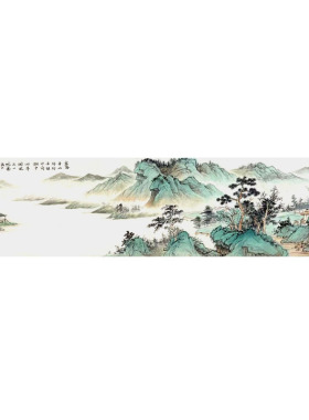 百分原创新中式山水画手绘国画