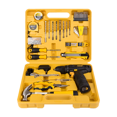 得力工具套装电钻手动得力工具箱