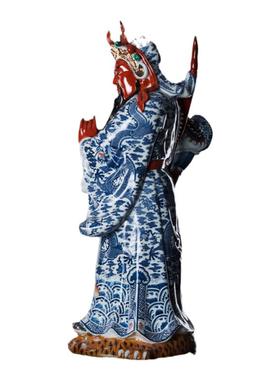 宁封窑陶瓷神像关羽摆件