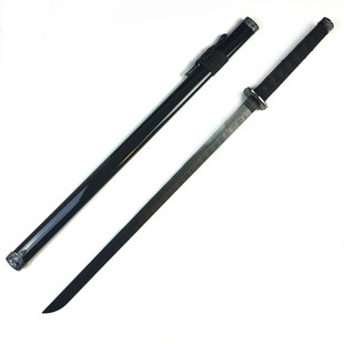 木质武士刃居合木刀带鞘训练习表演拔刀剑道具太刀武式刀儿童玩具