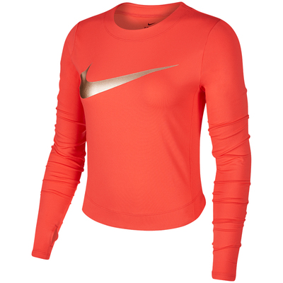 Nike/耐克正品DRI-FIT ELEMENT 女子跑步上衣训练衣长袖T恤AJ8721