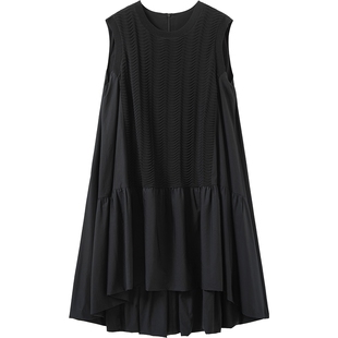 播商场同款宽松圆领无袖连衣裙秋季新品洋气娃娃裙BDS3LD3223