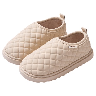 孕妇棉拖鞋女士冬2025新款家居防水包跟厚底保暖月子棉鞋女外穿