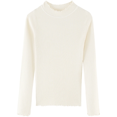 慕兔半高领修身内搭针织衫