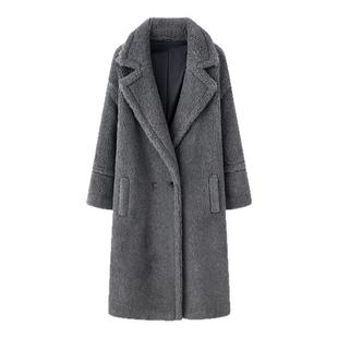 A Memory Inside进口阿尔巴卡羊驼毛泰迪熊双面呢大衣女中长款冬